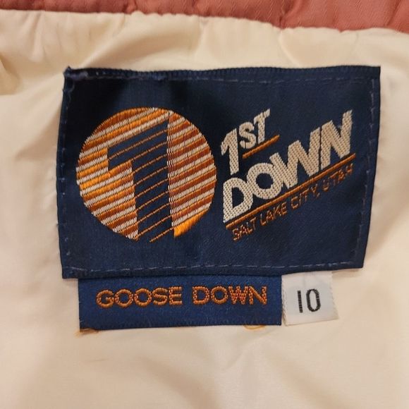 GOOSE DOWN  1ST DOWN Salt lake city Pink Mauve Vest - Picture 5 of 7